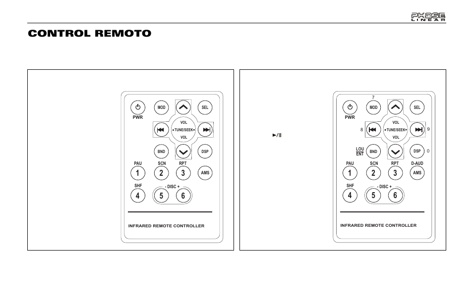 Control remoto | Audiovox Jensen Phase Linear UMP400 User Manual | Page 33 / 54