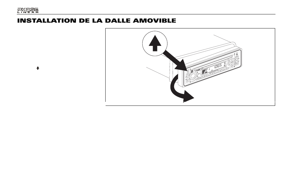 Installation de la dalle amovible, Installation de la dalle, Détachement de la dalle | Précautions de manipulation, Rele ase | Audiovox Jensen Phase Linear UMP400 User Manual | Page 42 / 54
