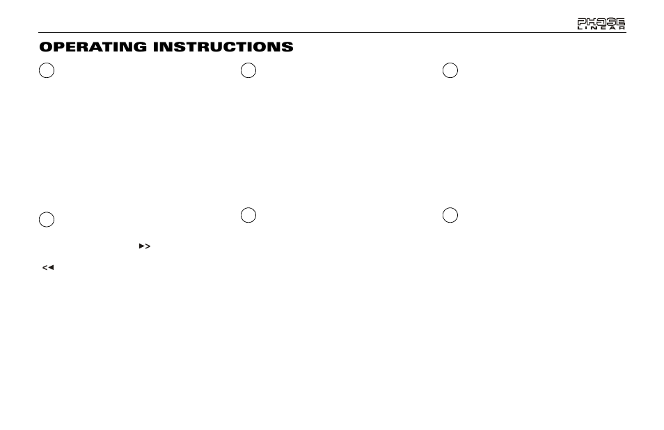 Operating instructions | Audiovox Jensen Phase Linear UMP400 User Manual | Page 9 / 54