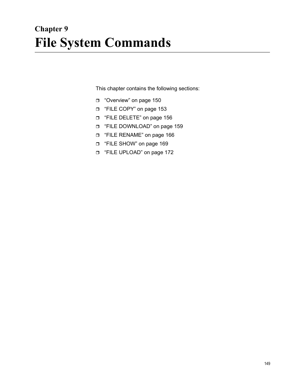 Chapter 9, File system commands, R 9: file system commands | Allied Telesis AT-S97 User Manual | Page 149 / 218