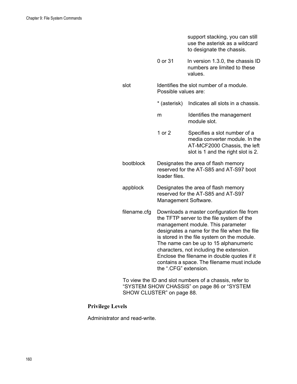 Allied Telesis AT-S97 User Manual | Page 160 / 218