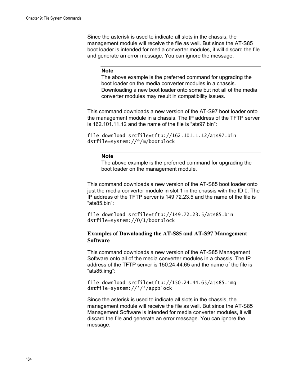 Allied Telesis AT-S97 User Manual | Page 164 / 218