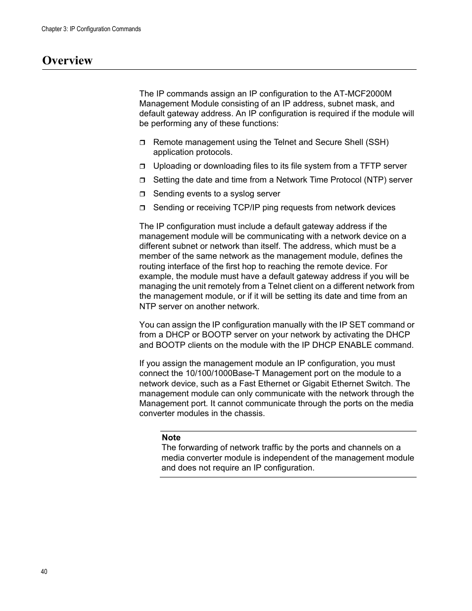 Overview | Allied Telesis AT-S97 User Manual | Page 40 / 218