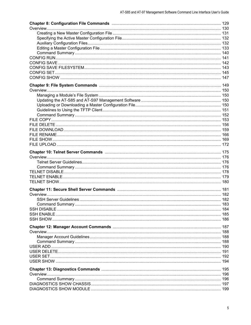 Allied Telesis AT-S97 User Manual | Page 5 / 218