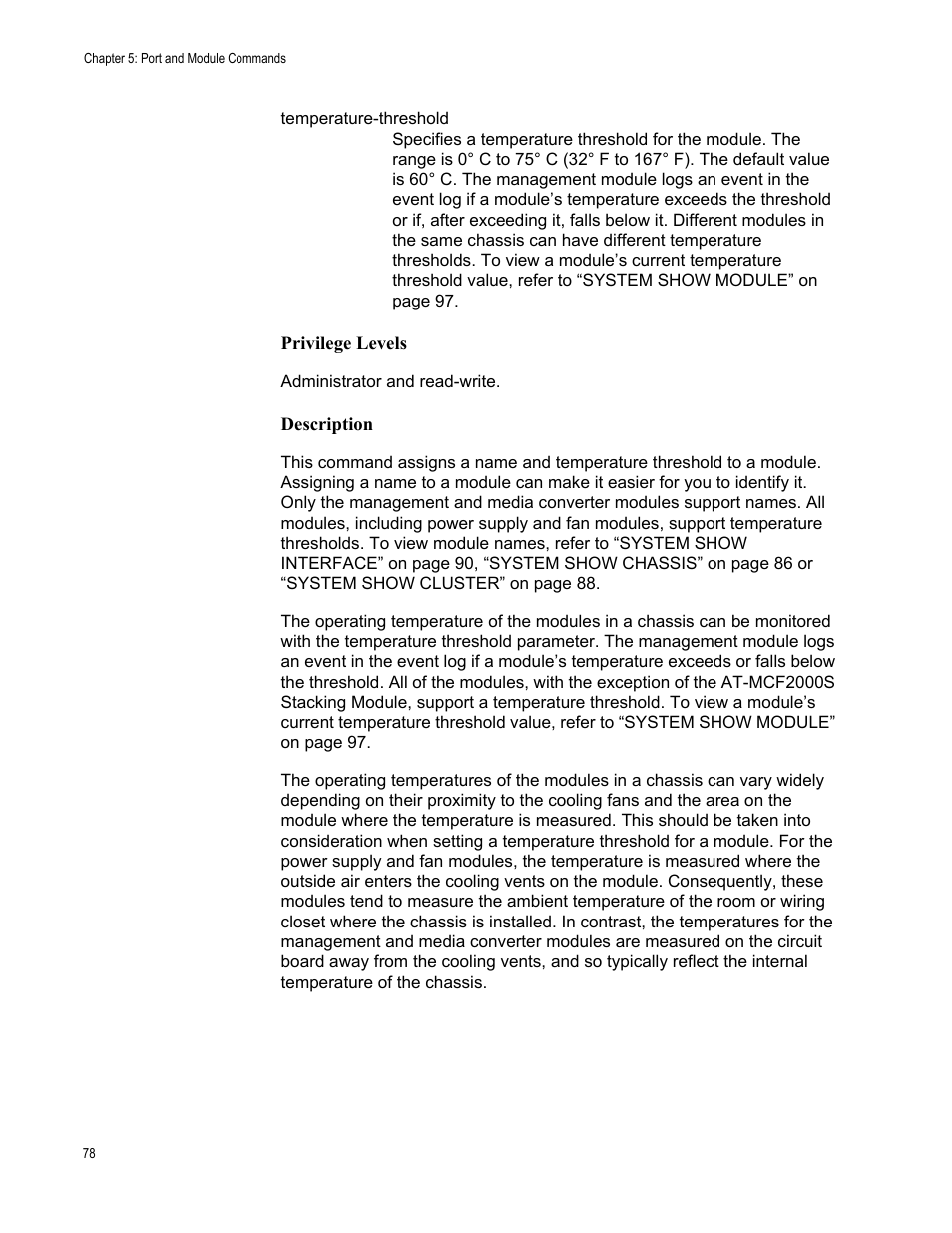 Allied Telesis AT-S97 User Manual | Page 78 / 218