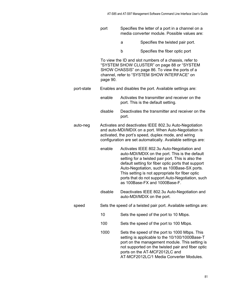 Allied Telesis AT-S97 User Manual | Page 81 / 218