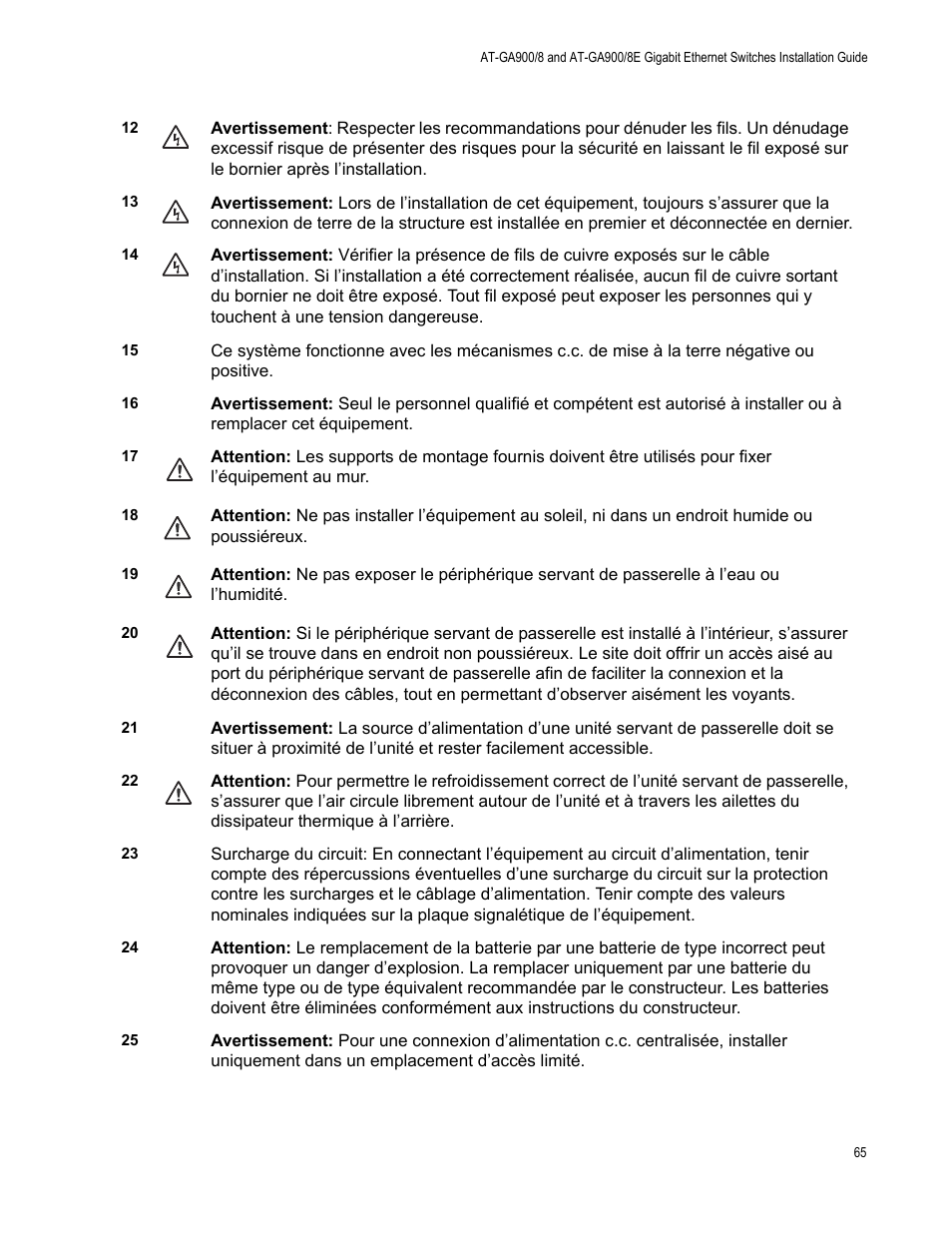 Allied Telesis AT-GS900/8E User Manual | Page 65 / 76