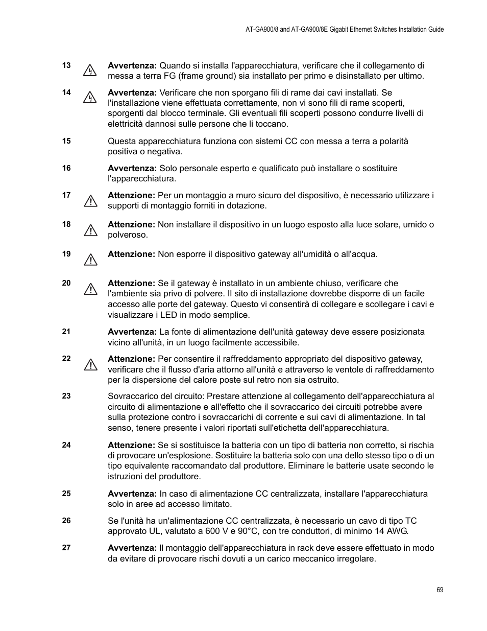 Allied Telesis AT-GS900/8E User Manual | Page 69 / 76