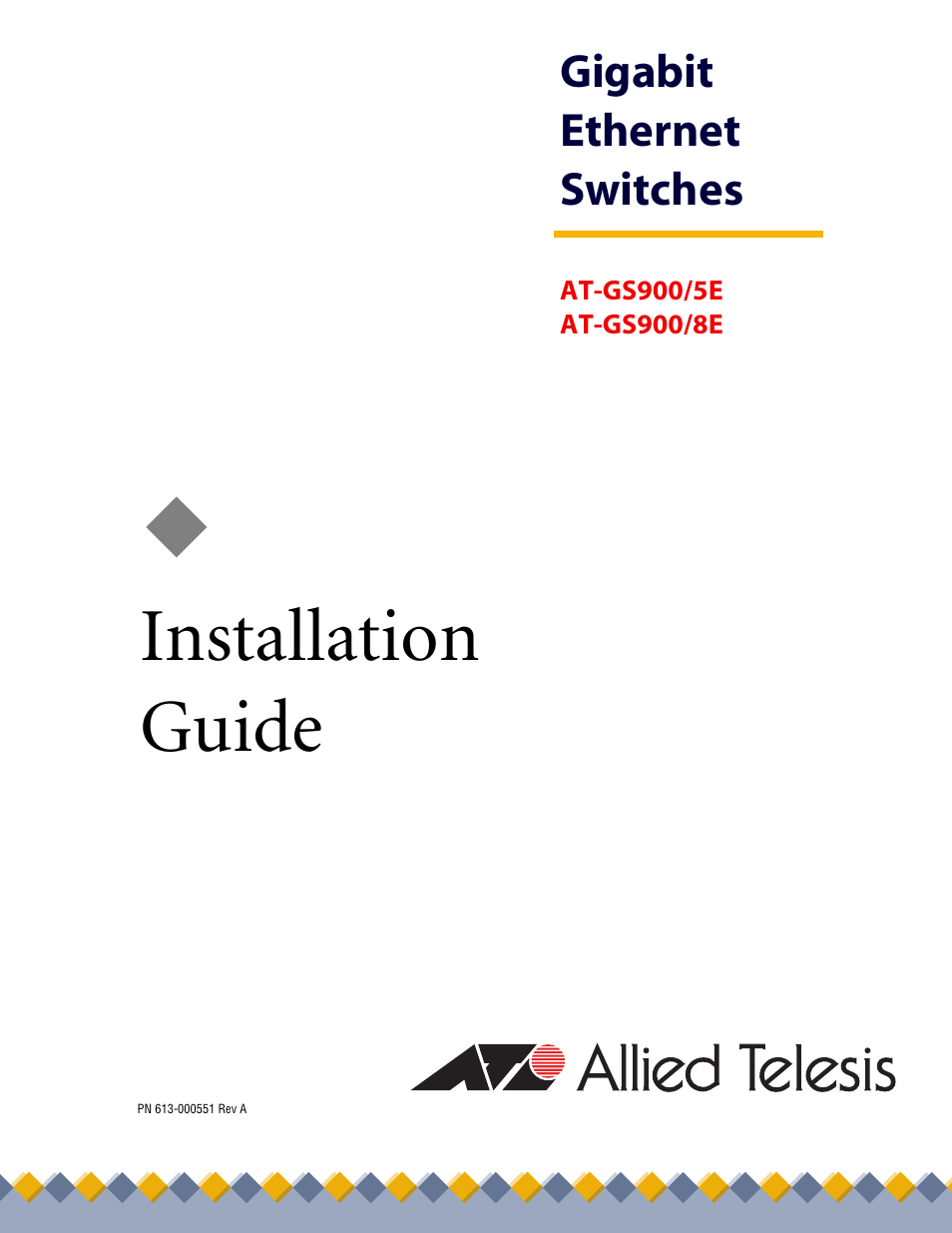 Allied Telesis AT-GS900/8E User Manual | 61 pages