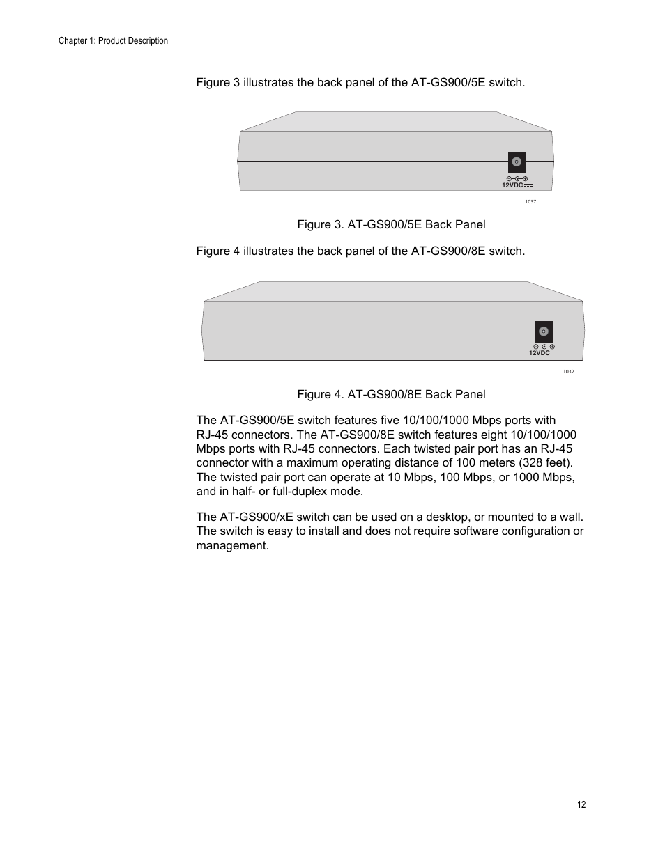 Allied Telesis AT-GS900/8E User Manual | Page 12 / 61