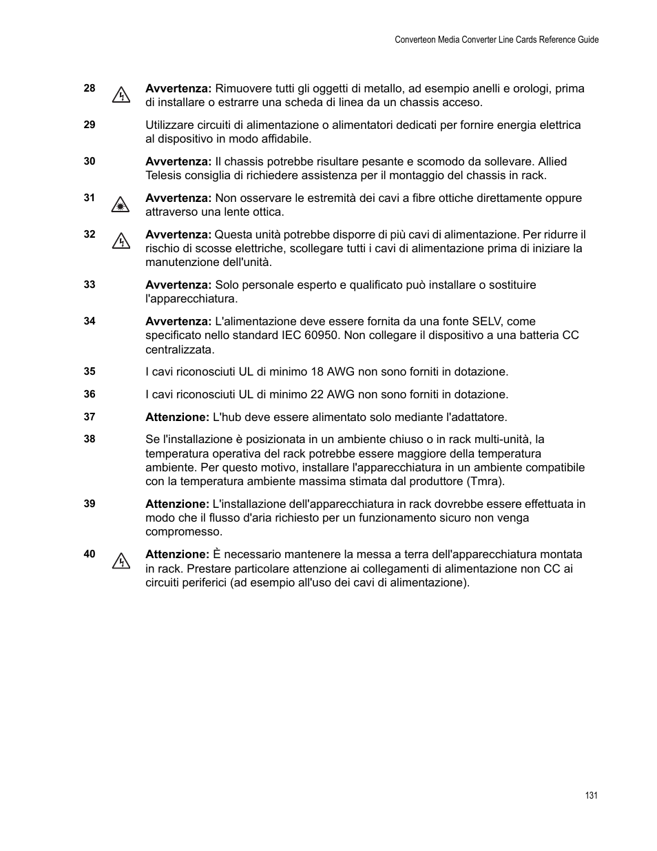 Allied Telesis AT-CM70S User Manual | Page 131 / 136