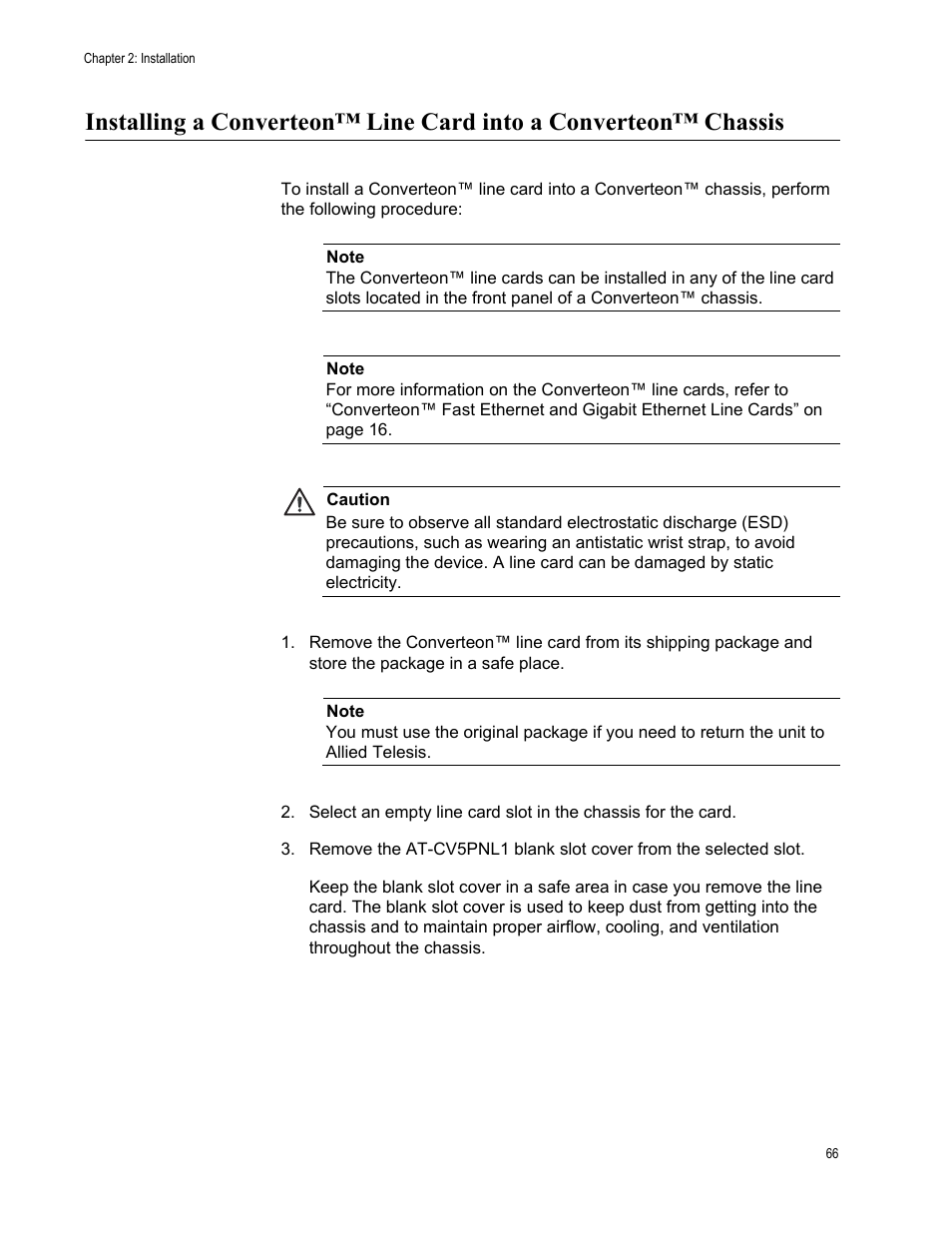 Allied Telesis AT-CM70S User Manual | Page 66 / 136