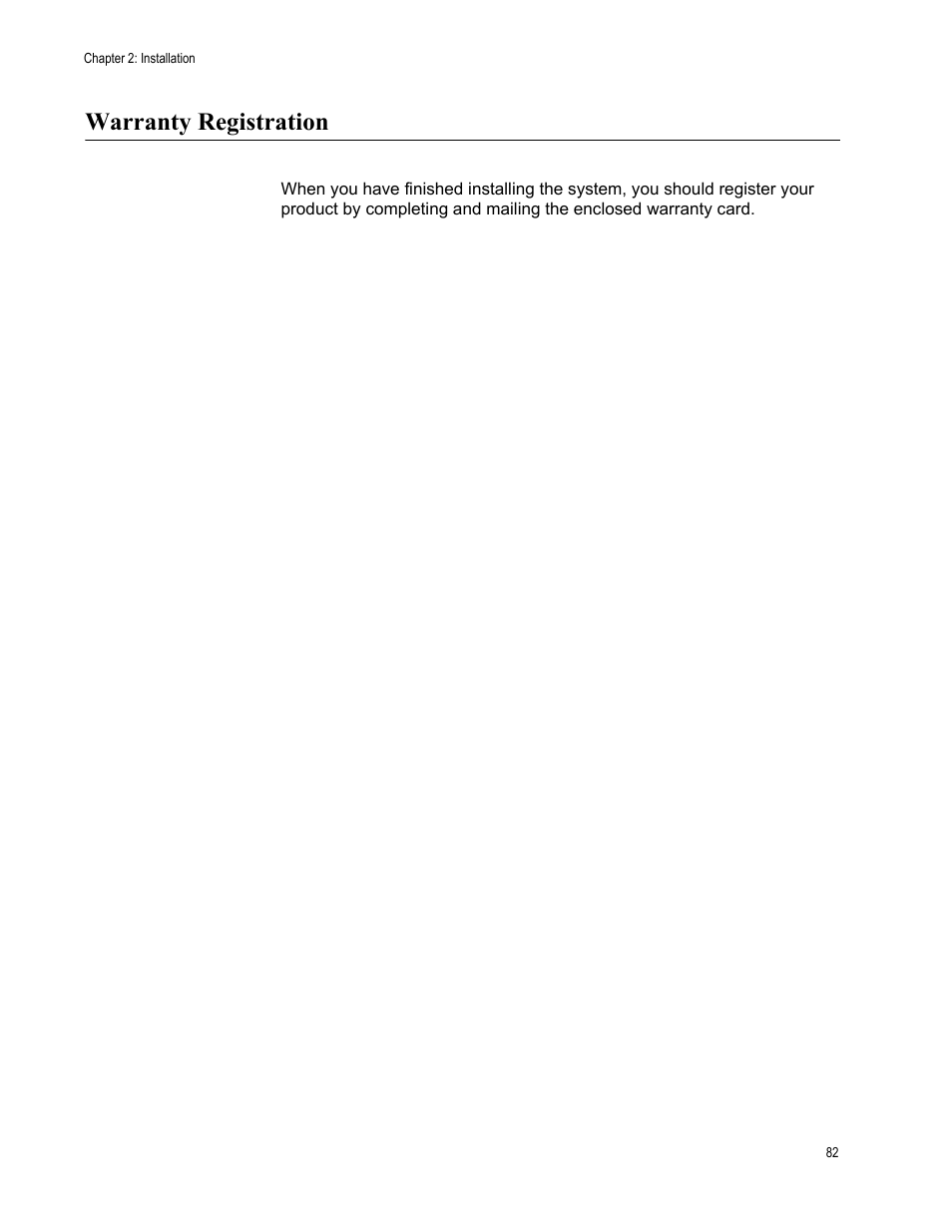 Warranty registration | Allied Telesis AT-CM70S User Manual | Page 82 / 136