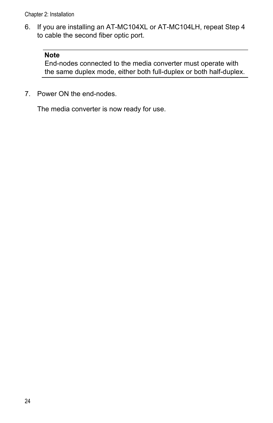 Allied Telesis AT-MC104LH User Manual | Page 34 / 84