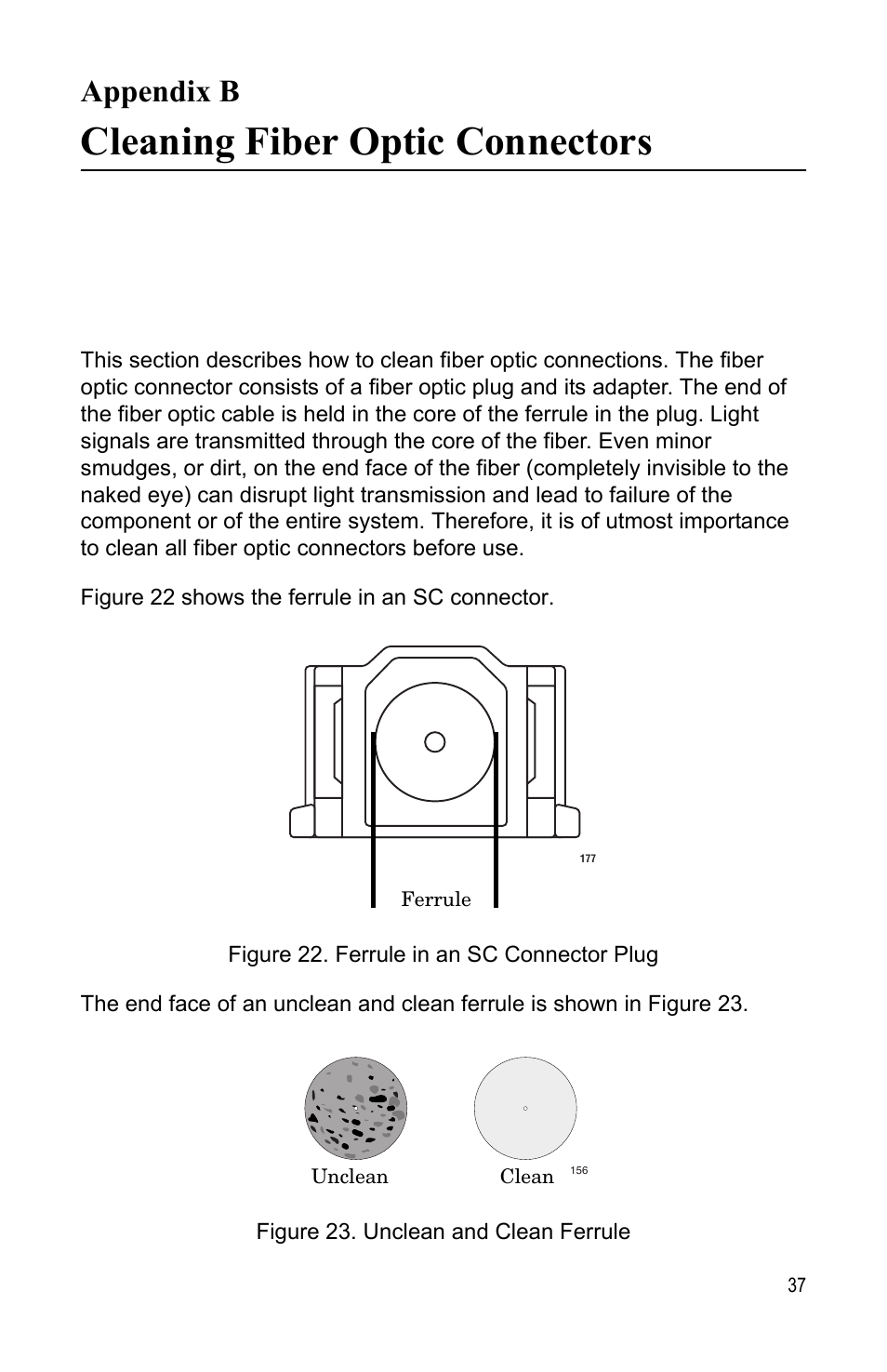 Appendix b, Cleaning fiber optic connectors, Appendix b cleaning fiber optic connectors | Allied Telesis AT-MC104LH User Manual | Page 47 / 84