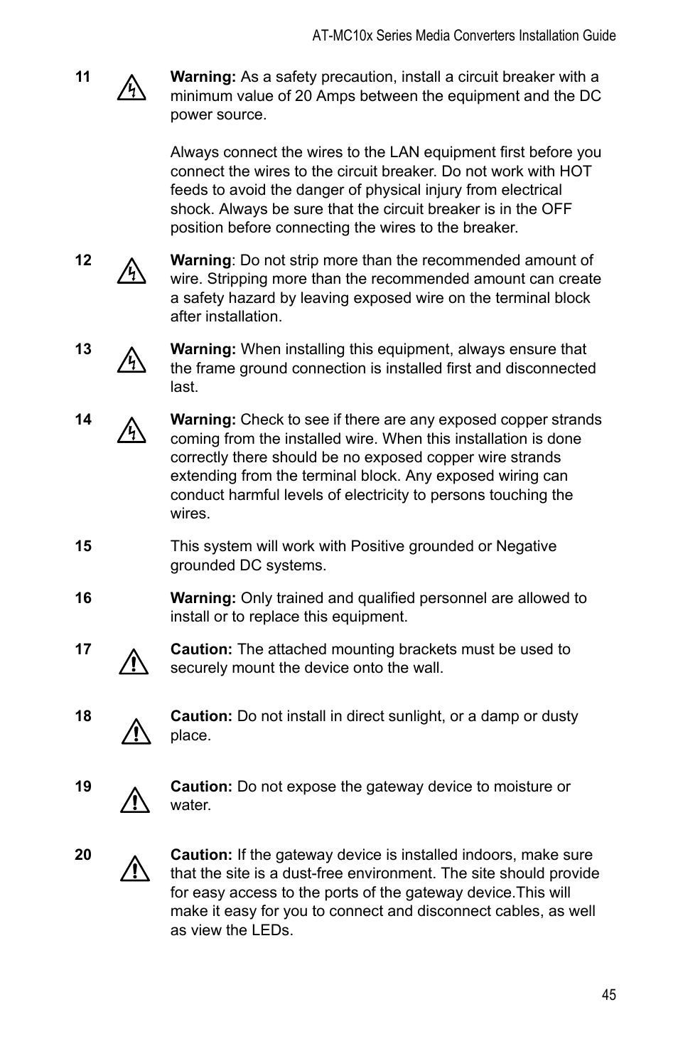 Allied Telesis AT-MC104LH User Manual | Page 55 / 84