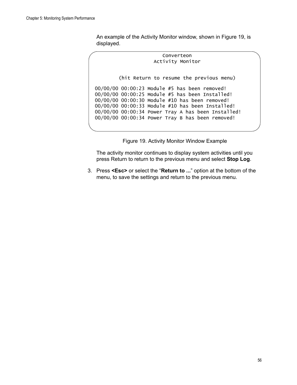 Figure 19. activity monitor window example | Allied Telesis AT-S70 User Manual | Page 56 / 134
