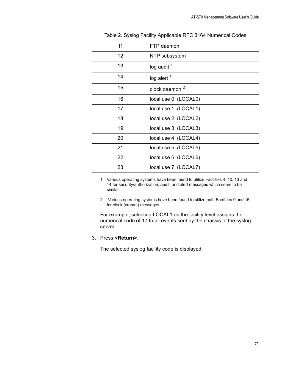 Allied Telesis AT-S70 User Manual | Page 73 / 134