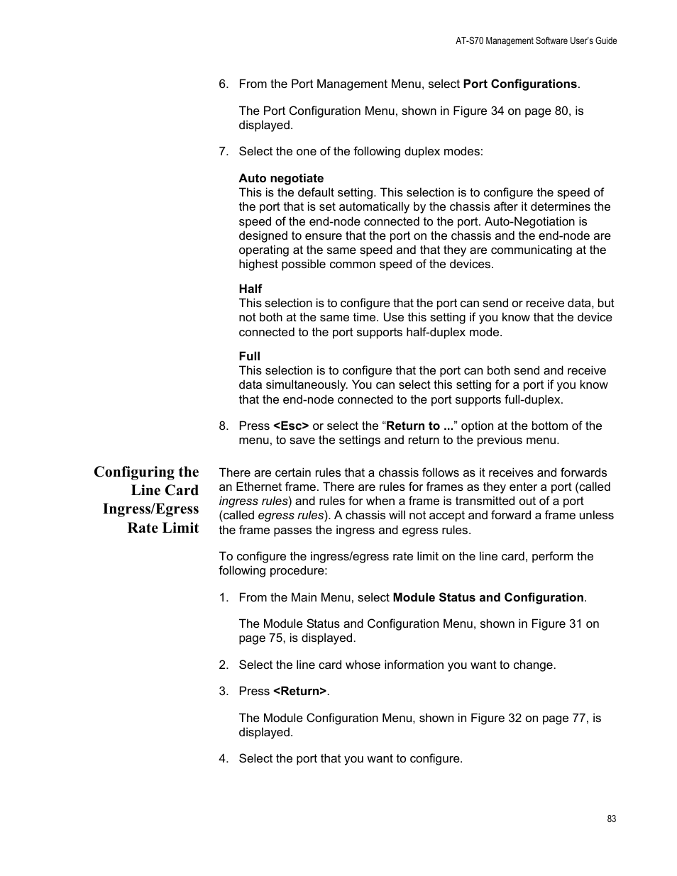 Allied Telesis AT-S70 User Manual | Page 83 / 134