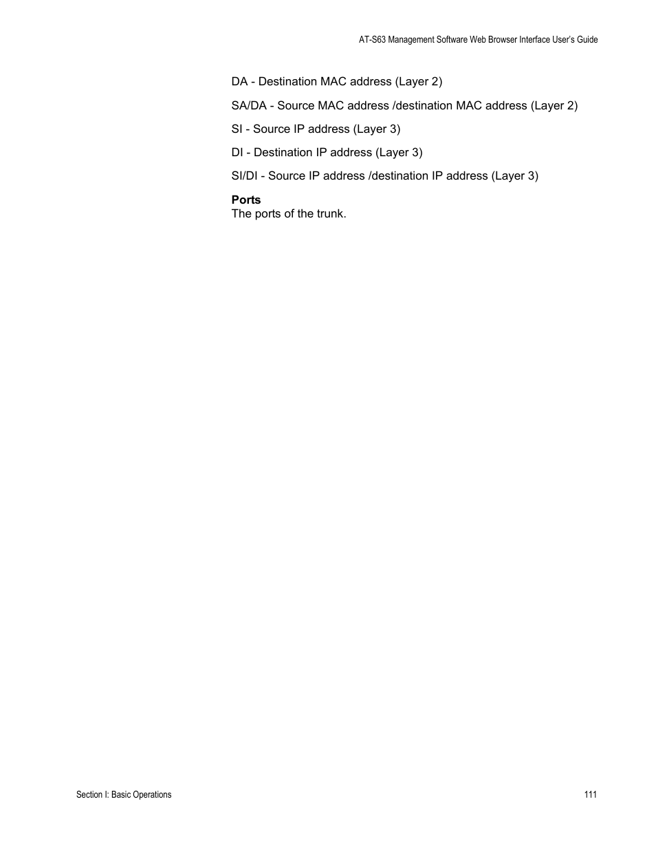 Allied Telesis AT-S63 User Manual | Page 111 / 462