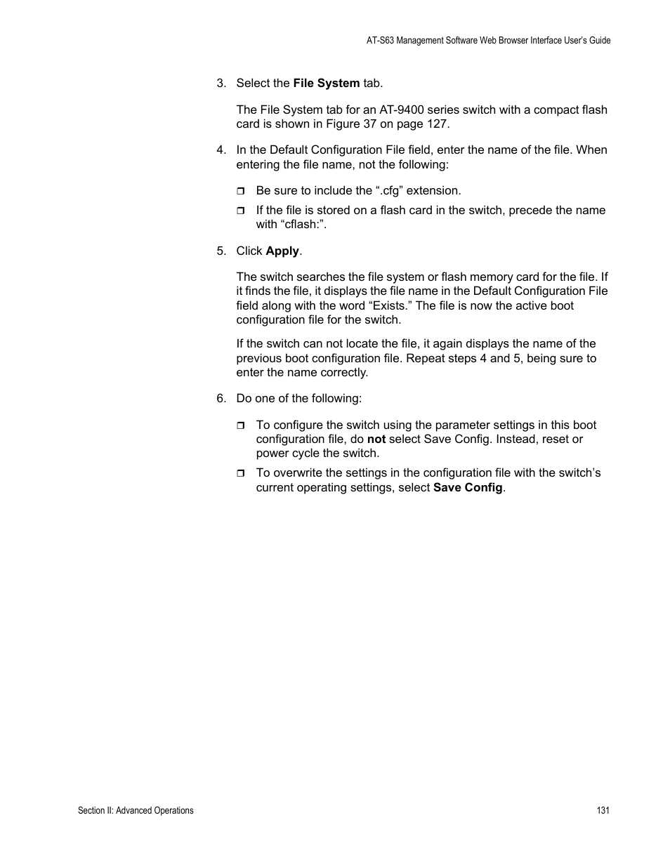 Allied Telesis AT-S63 User Manual | Page 131 / 462