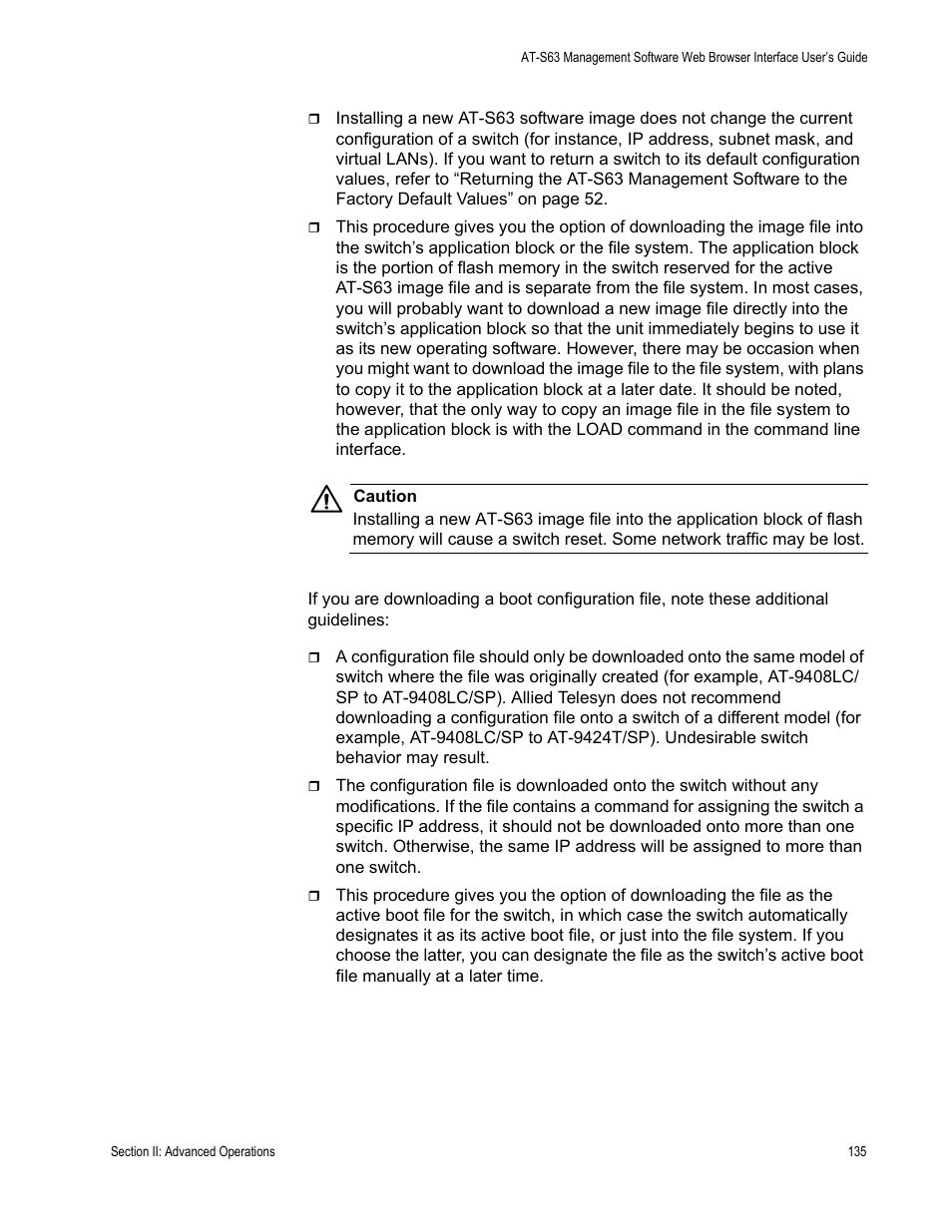 Allied Telesis AT-S63 User Manual | Page 135 / 462