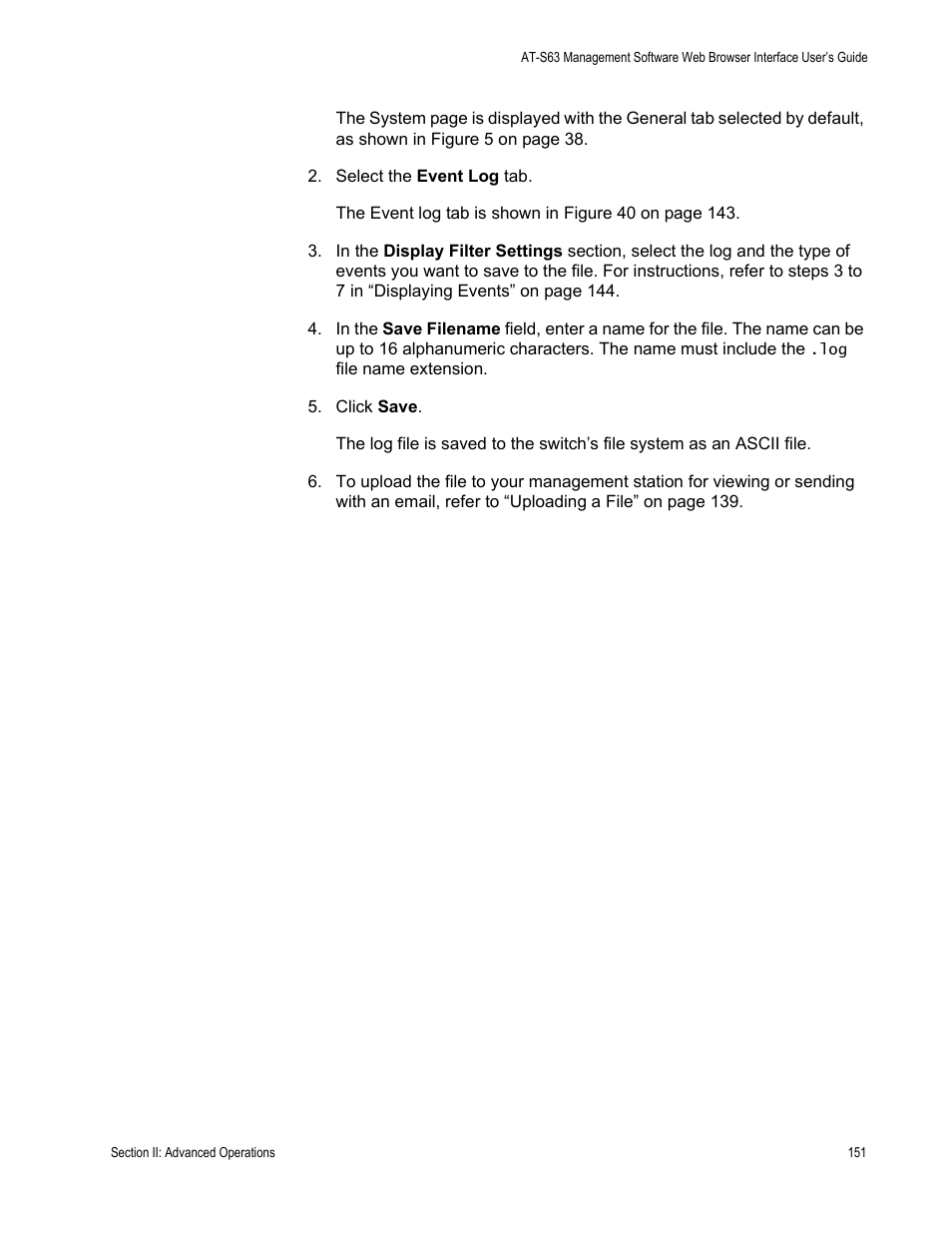 Allied Telesis AT-S63 User Manual | Page 151 / 462