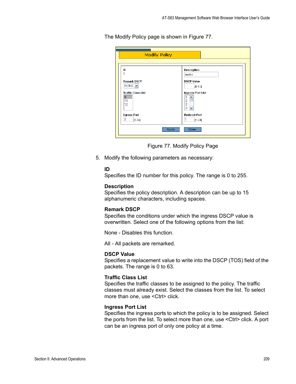 Allied Telesis AT-S63 User Manual | Page 209 / 462