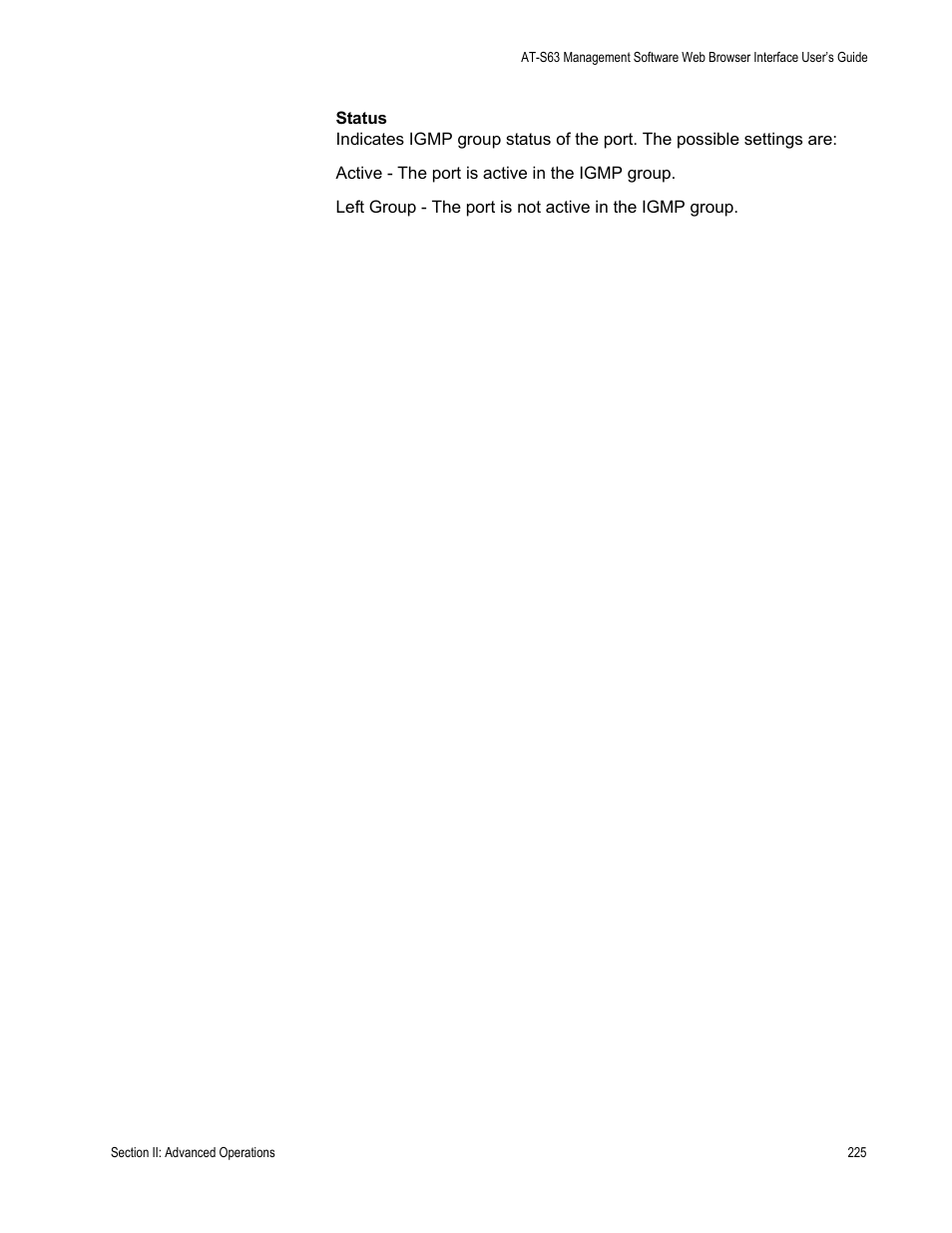 Allied Telesis AT-S63 User Manual | Page 225 / 462