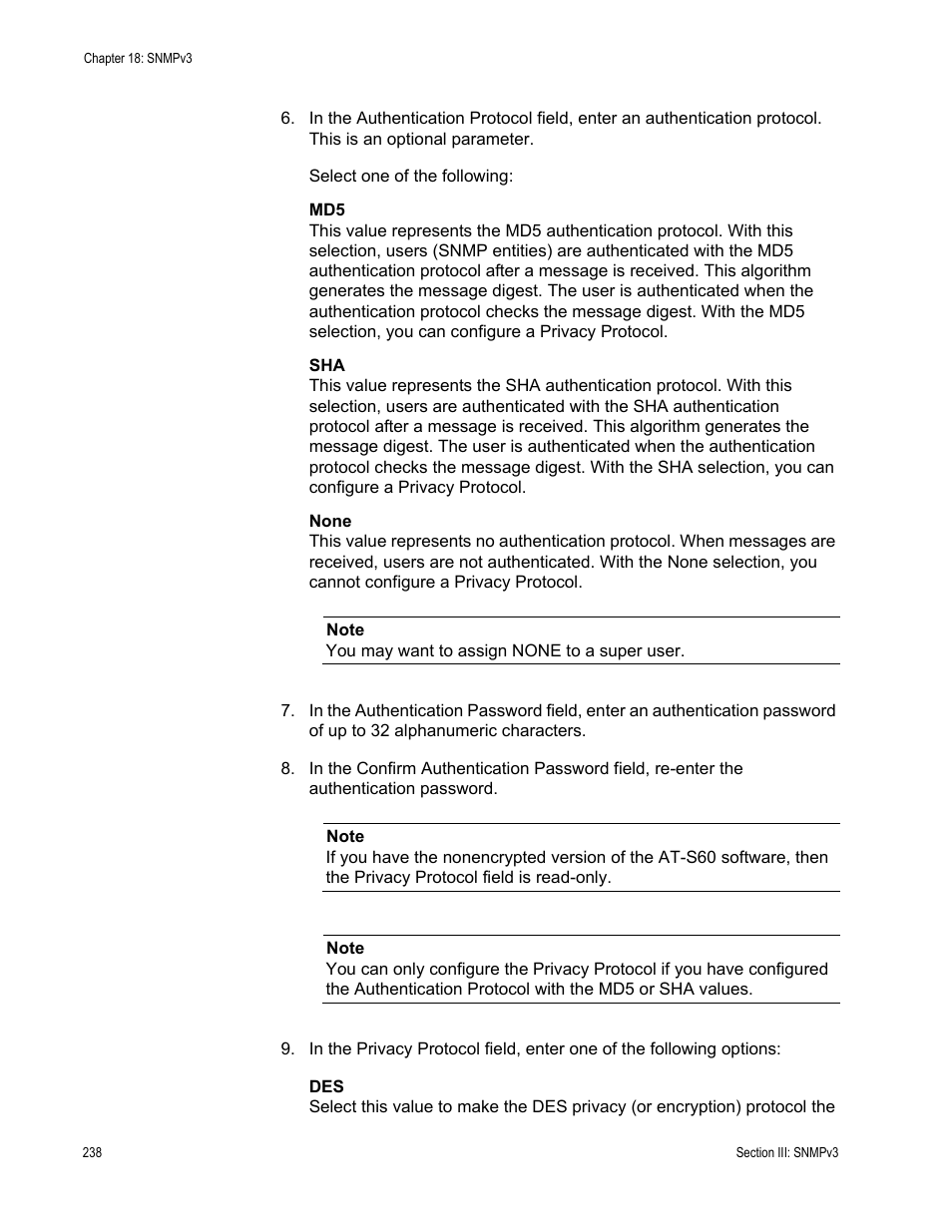 Allied Telesis AT-S63 User Manual | Page 238 / 462