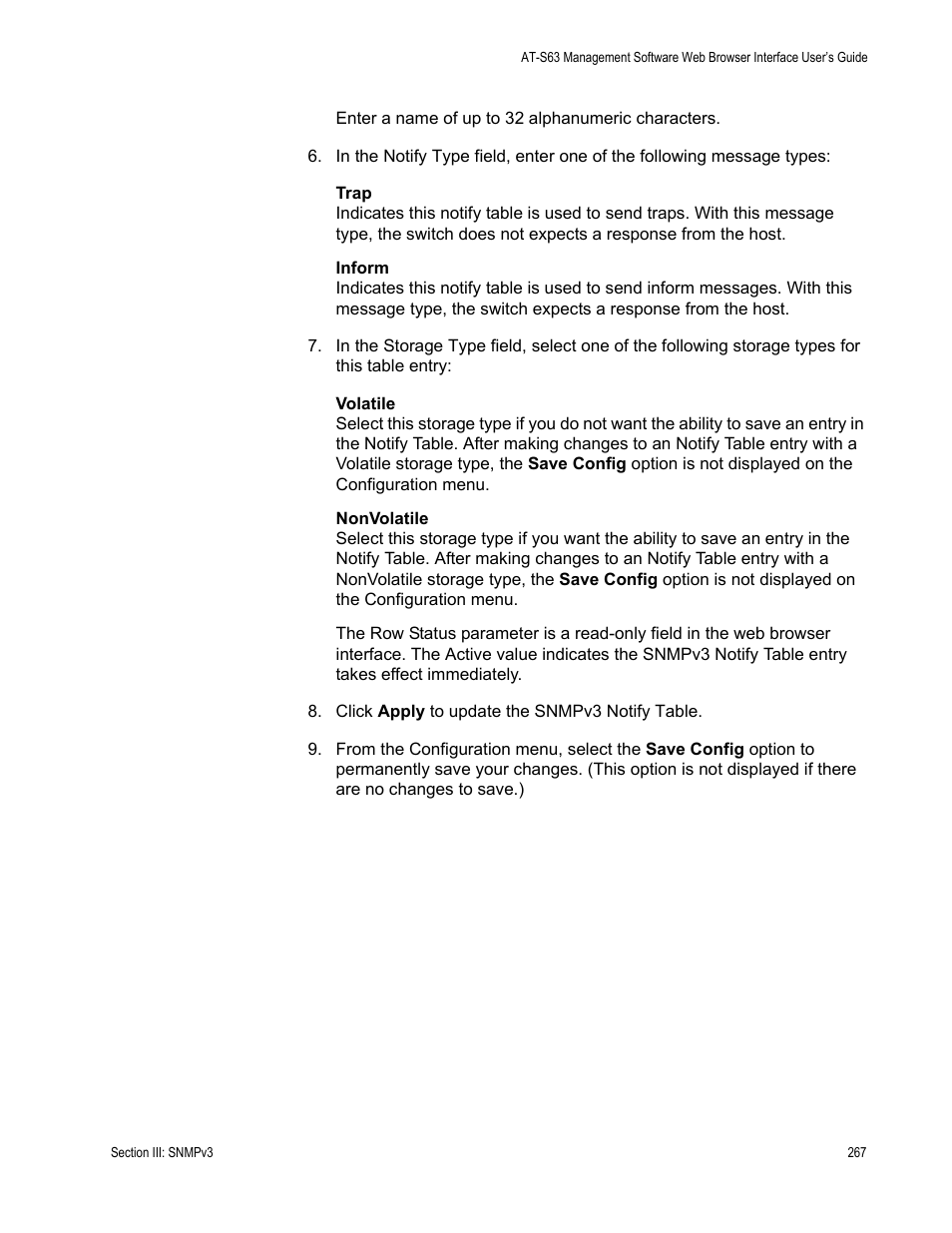 Allied Telesis AT-S63 User Manual | Page 267 / 462