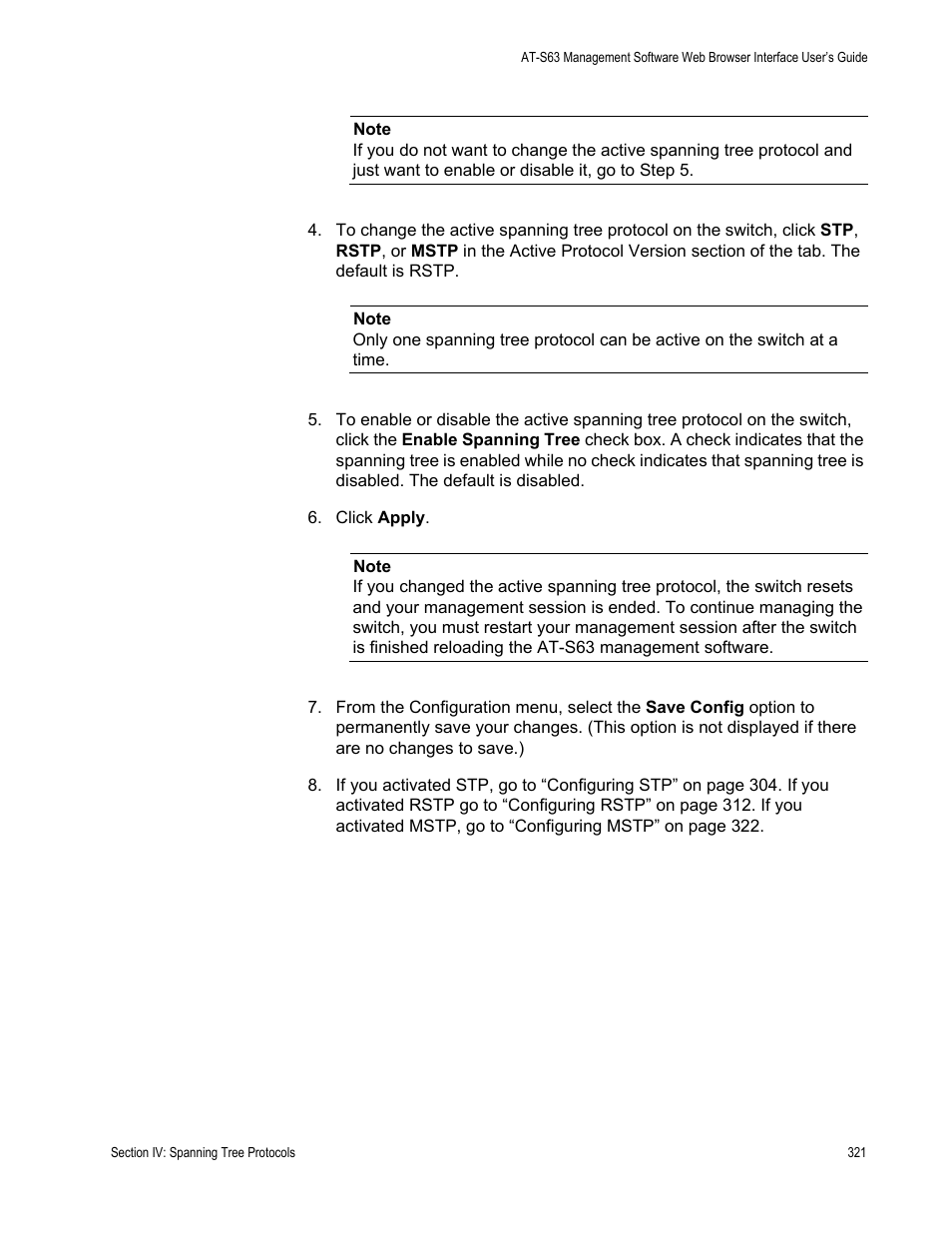 Allied Telesis AT-S63 User Manual | Page 321 / 462