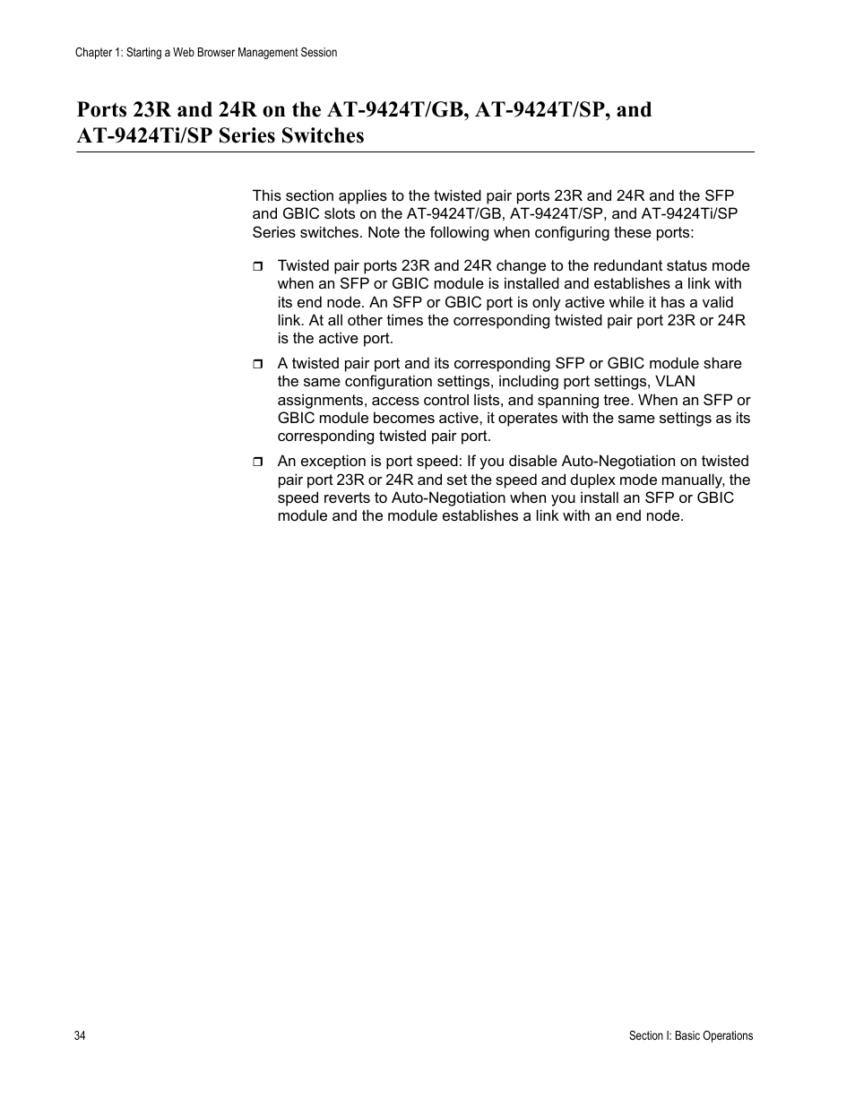 Allied Telesis AT-S63 User Manual | Page 34 / 462