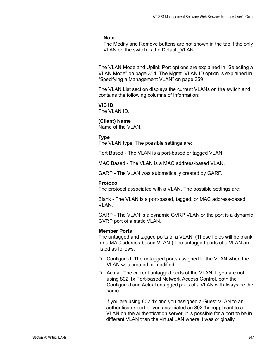 Allied Telesis AT-S63 User Manual | Page 347 / 462