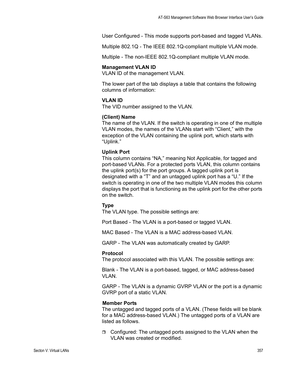 Allied Telesis AT-S63 User Manual | Page 357 / 462