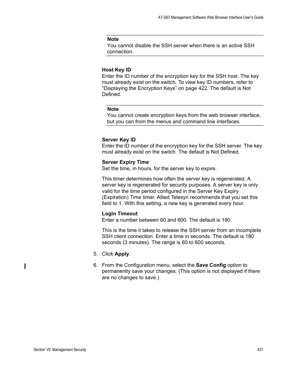 Allied Telesis AT-S63 User Manual | Page 431 / 462