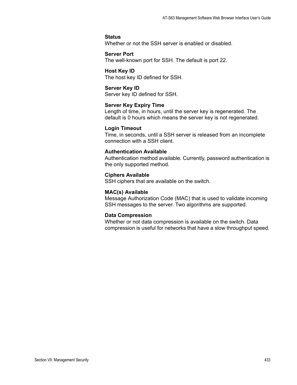 Allied Telesis AT-S63 User Manual | Page 433 / 462