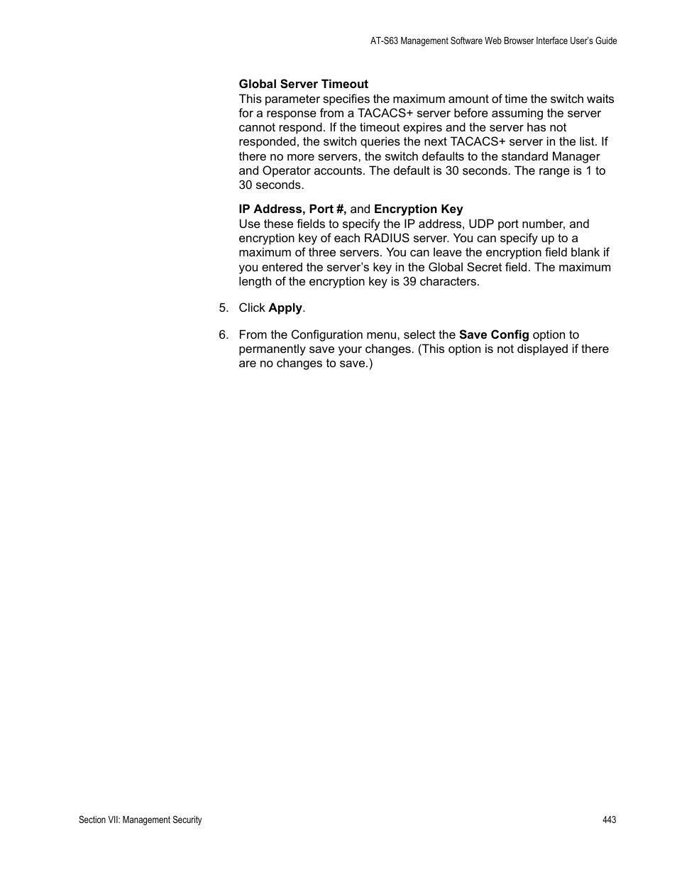 Allied Telesis AT-S63 User Manual | Page 443 / 462