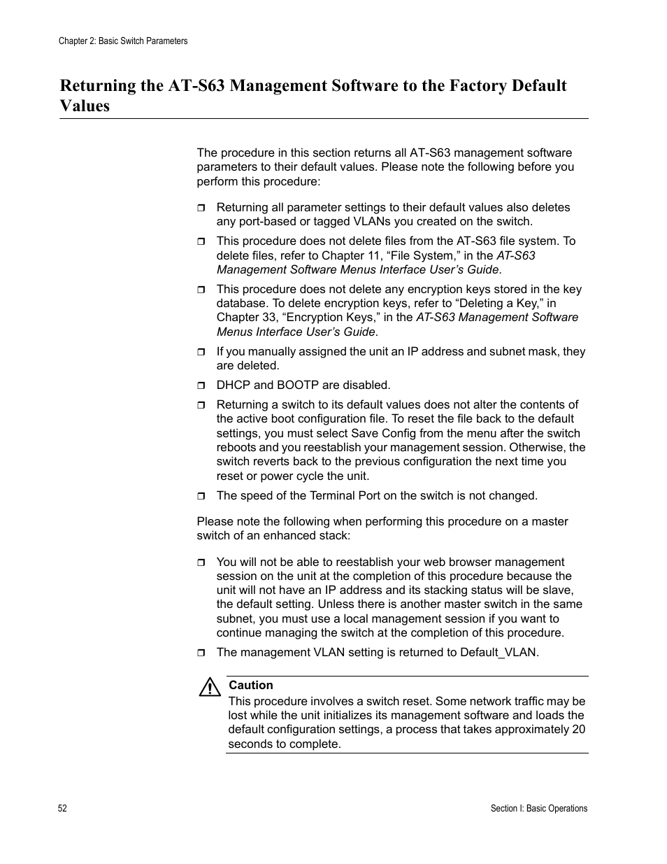 Allied Telesis AT-S63 User Manual | Page 52 / 462