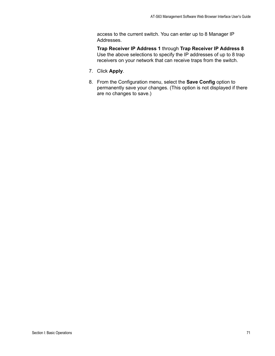 Allied Telesis AT-S63 User Manual | Page 71 / 462
