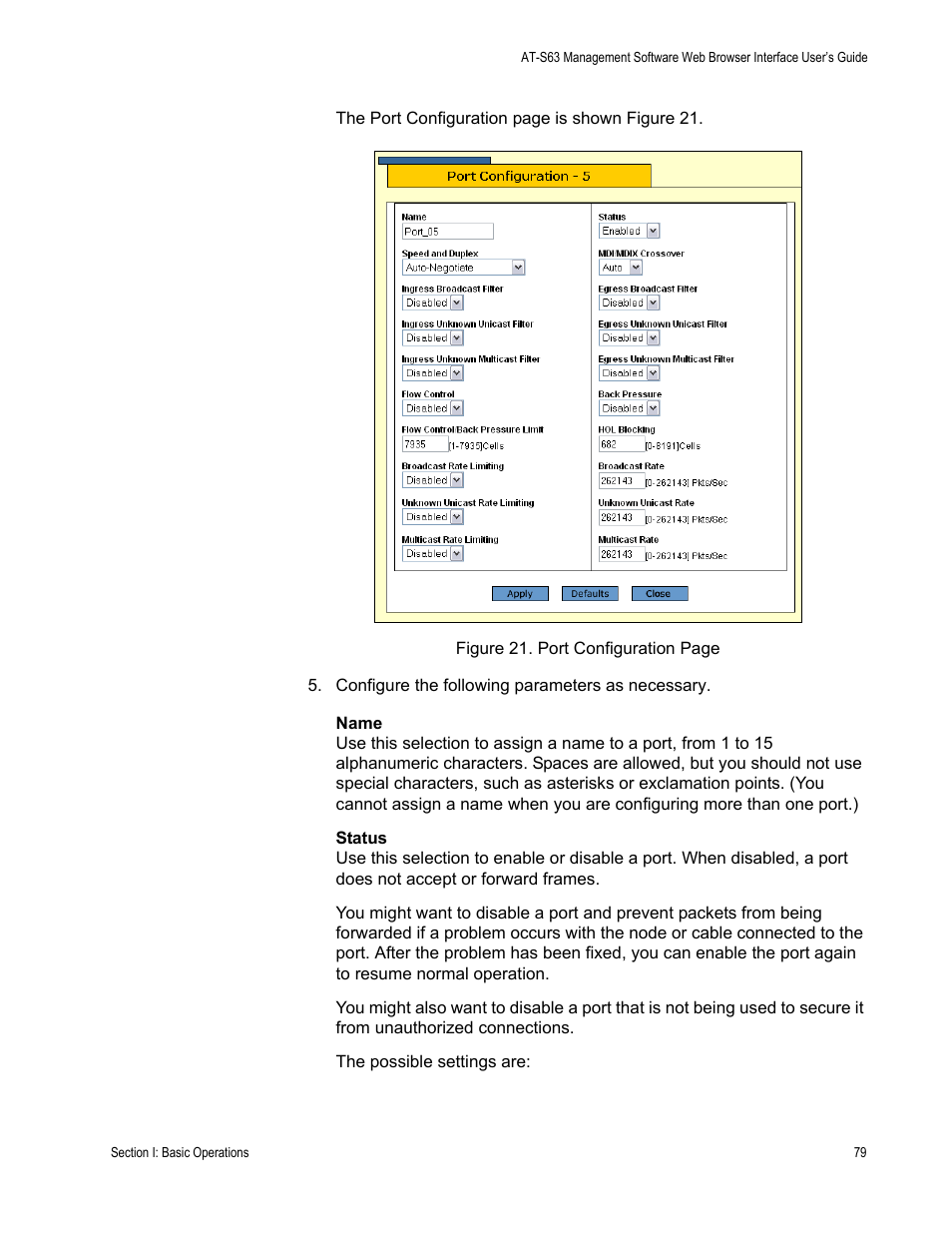 Allied Telesis AT-S63 User Manual | Page 79 / 462