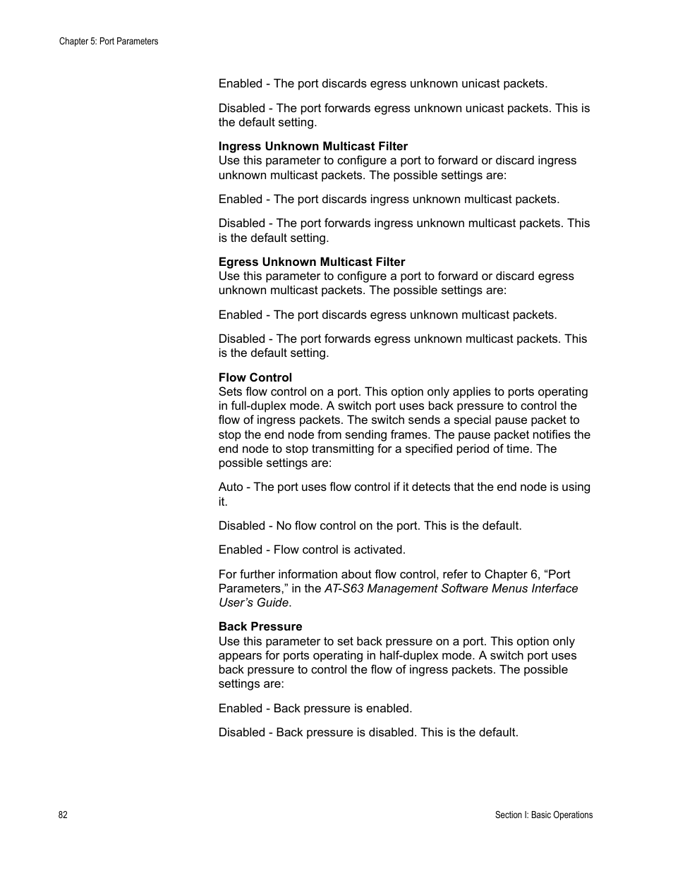 Allied Telesis AT-S63 User Manual | Page 82 / 462