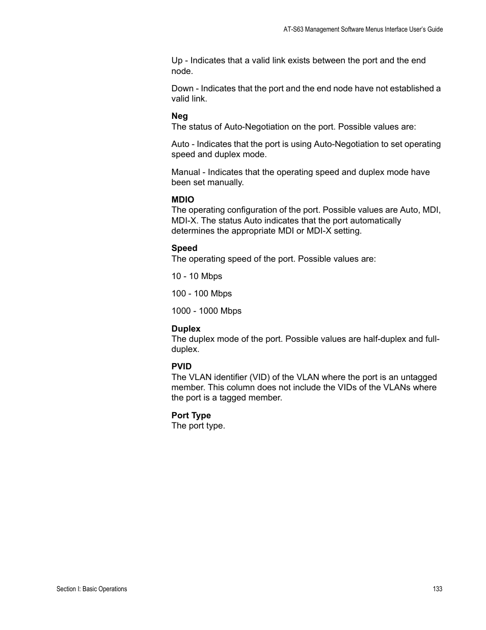 Allied Telesis AT-S63 User Manual | Page 133 / 908