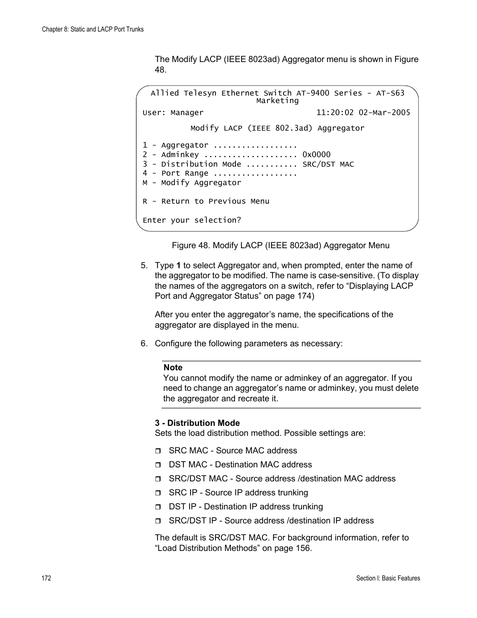 Allied Telesis AT-S63 User Manual | Page 172 / 908