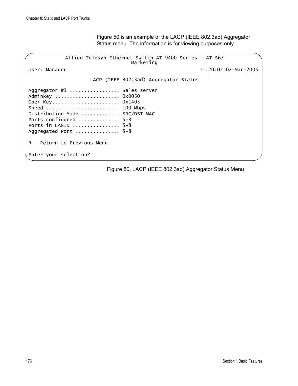 Allied Telesis AT-S63 User Manual | Page 176 / 908