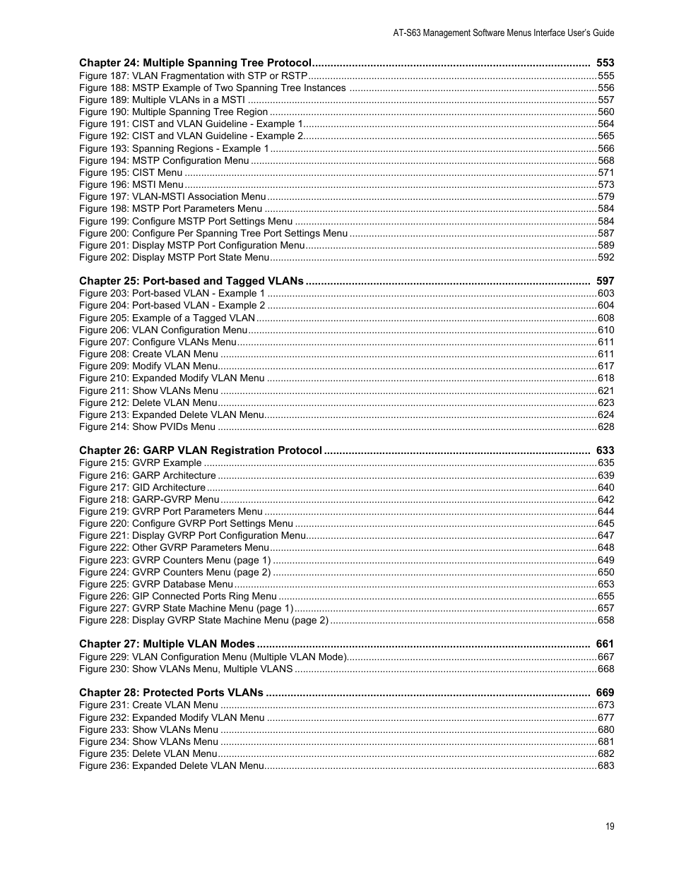 Allied Telesis AT-S63 User Manual | Page 19 / 908