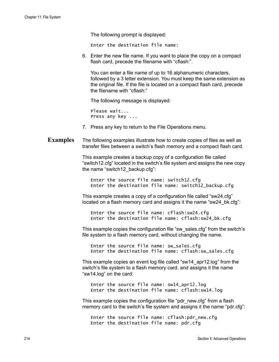 Examples | Allied Telesis AT-S63 User Manual | Page 214 / 908