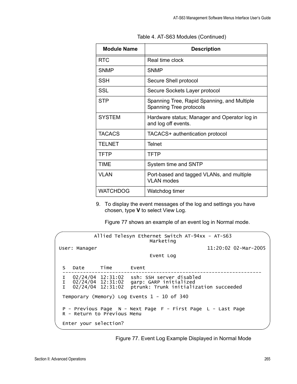 Allied Telesis AT-S63 User Manual | Page 265 / 908