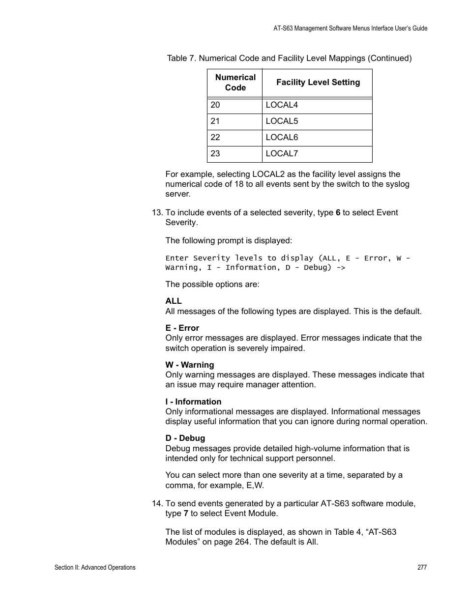 Allied Telesis AT-S63 User Manual | Page 277 / 908