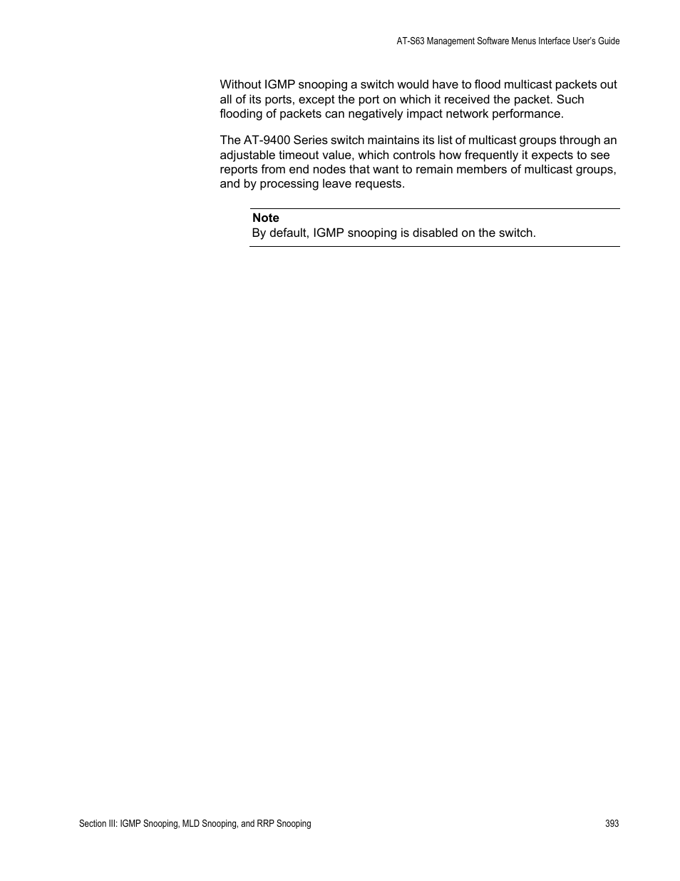 Allied Telesis AT-S63 User Manual | Page 393 / 908